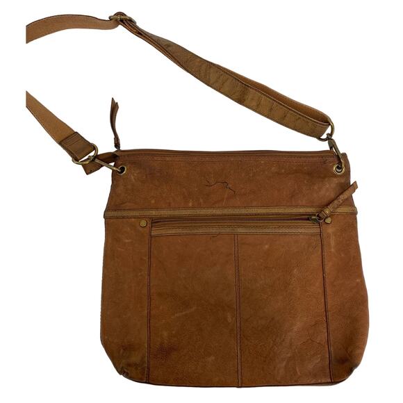 Fossil long live vintage 1954 brown LEATHER CROSS BODY PURSE SHOULDER handbag - Picture 3 of 7